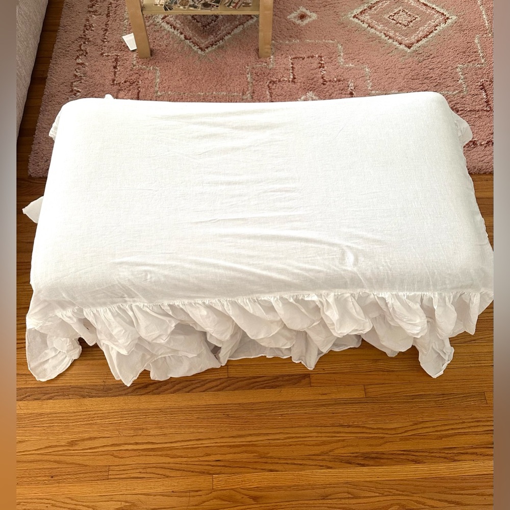 Pottery Barn Kids White Ruffled Crib Skirt - Picture 4 of 8